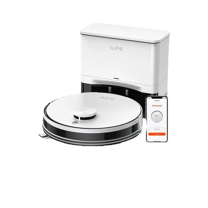 Aspirateur robot automatique programmable 5000Pa silencieux pour carrelage et tapis