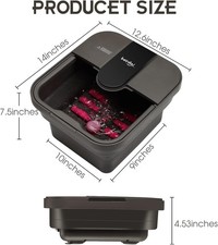 Collapsible Foot Spa,Foot Bath with Heat and Massage and Bubble Jets,Foot Soak