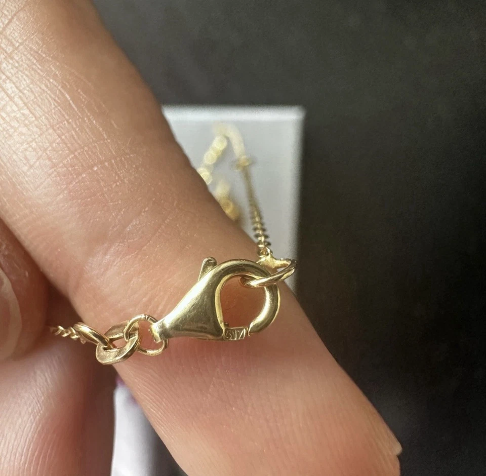 Colar italiano de ouro amarelo 10K com iniciais J (18 a 20 polegadas) - Imagem 4 de 4