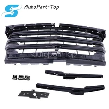 Front Hood Grille Fit 2022-2024 Chevy Silverado 1500 High Country Black Grill US