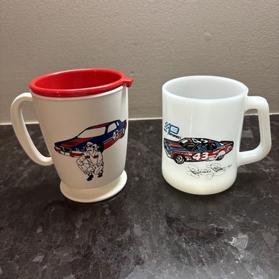 Lot Of 2 RARE Richard Petty Enterprises Coffee Mugs 1 Federal & 1 Plastic