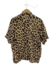 WACKO MARIA Leopard Hawaiian Shirt Aloha Shirt M Rayon CRM Animal