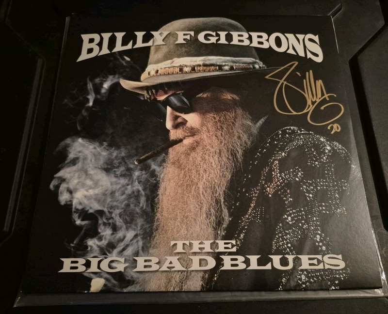 ZZ Top Billy Gibbons Signed Autographed Lp Record  The Big Bad Blues