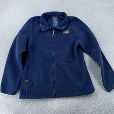 L.L. Bean Fleece Jacket Womens Medium Navy Cozy Warm Mountain Classic Full Zip