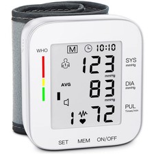 MMIZOO Wrist Blood Pressure Monitor Bp Monitor Large LCD Display W1681