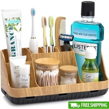 Detachable 7 Slot Toothbrush  Toothpaste Holder Bathroom Storage Organizer New