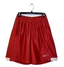 GUC Vintage Nike Basketball Men's Shorts Sz S Mesh Lined Red / White Logo