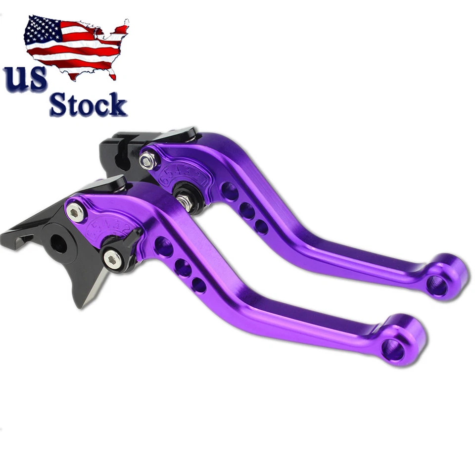 Palancas de embrague de freno cortas CNC de EE. UU. para HONDA GROM/MSX125 2014-2021 2022 púrpura Foto 2 de 4
