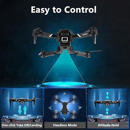 RC Drone With HD Dual Camera WiFi FPV Foldable Quadcopter +2 Battery - Picture 6 of 8