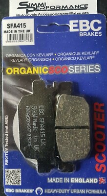 Sfa415 Organic Rear Brake Pads Ebc Honda Sh 125 I 2014-2018