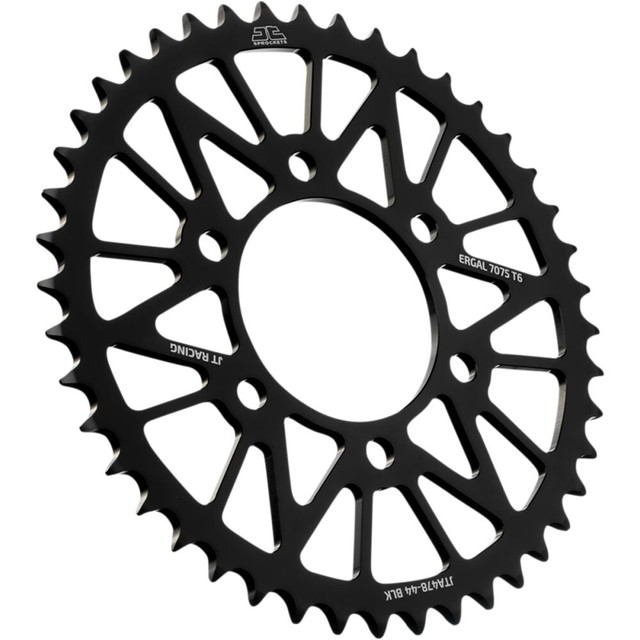 JT Sprockets JTA478.44BLK RaceLite Aluminum Rear Sprocket, 44T for