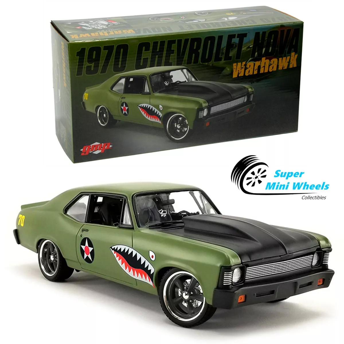 GMP 1:18 1970 Chevrolet Nova Warhawk (Green) GMP18957B