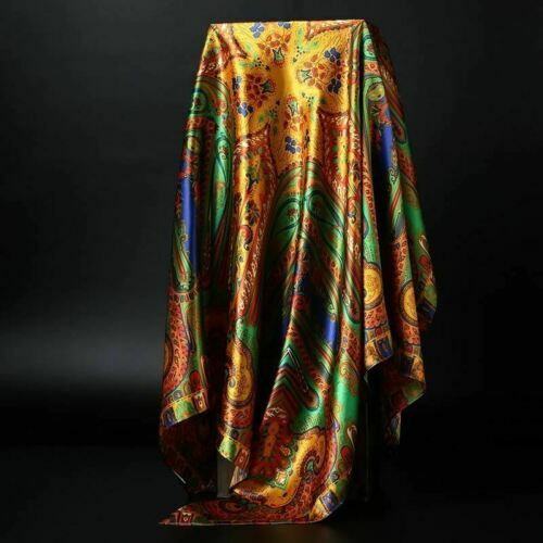 NWT ZARA Satin Effect Floral PRINT HEAD WRAP Turquoise | eBay display picture 1