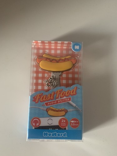 Audio Splitter NEW Mustard - Fast Food - 2x Dual Port - 3.5mm - Zdjęcie 2 z 5