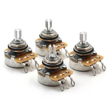 4x CTS 500K Pot 3/8” Short Split Shaft Audio Taper Aluminum Bushing