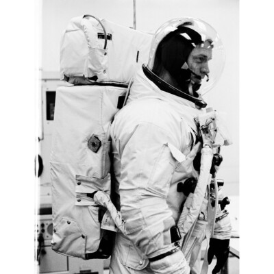 Weltraum NASA Astronaut Schweickart Apollo 9 EMU Kunstdruck Leinwand 30x40 cm