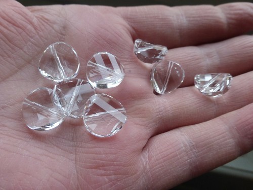 lot de 8 perles TWIST SWAROVSKI 14 mm cristal perle à 2 trous - Picture 2 of 4
