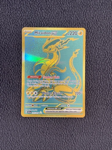Miraidon EX 243/091 Paldean Fates Full Art Gold Hyper Rare Pokemon TCG
