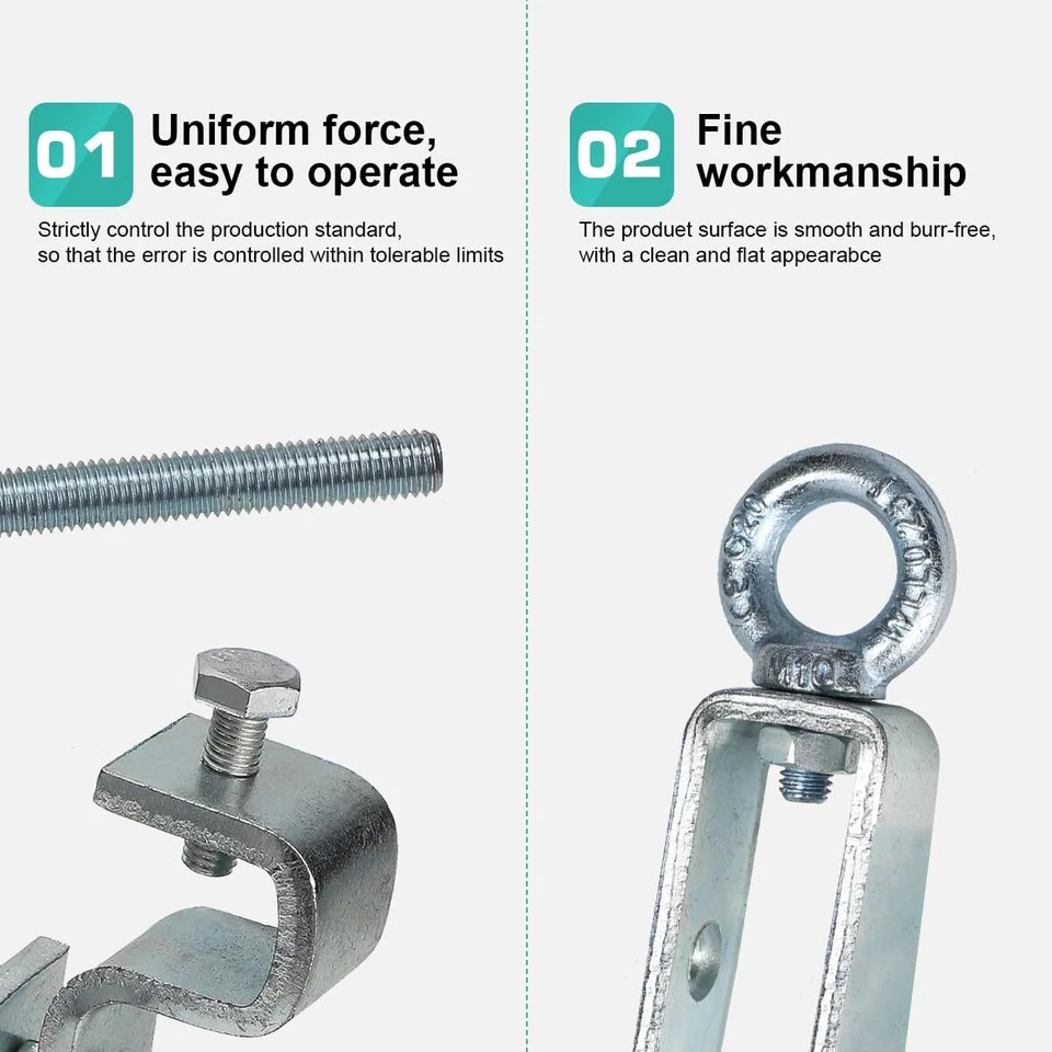 I-Beam Aufhänger 2 Stuck Stahlträgerklemme Geeignet Boxsack Aufhängung Einste... - Bild 3 von 4