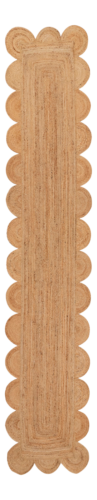 Teppich Juteläufer Jakobsmuschel natürliches Design Teppich rustikal geflochtener Bereich gerippt - Bild 1 von 8