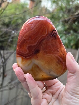 Sardonyx großer Seidenachat Kristall Stein Vigour / Glück 253g 70