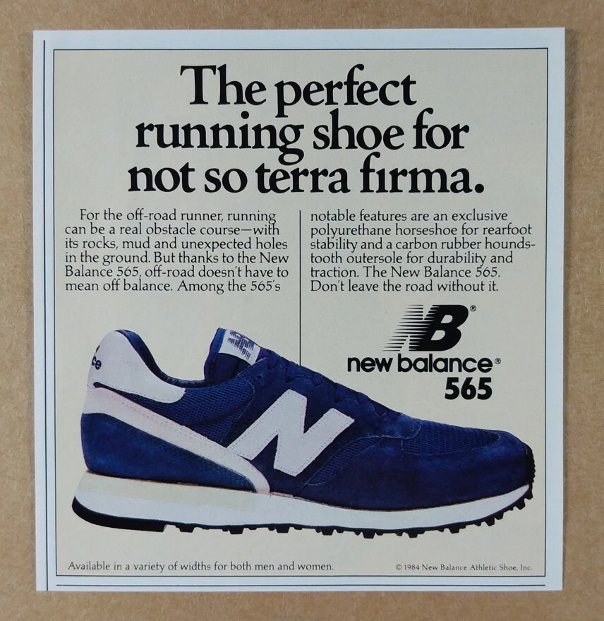 1984 New Balance 565 Running Shoe vintage print Ad eBay