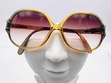 Vintage Terri Brogan 8732 20 Green Yellow Round Sunglasses Canada FRAMES ONLY