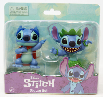 Disney - Stitch - Figuren Set - Superhero Stitch & Hula Stitch - ca. 6cm