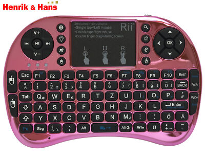 Rii i8+ SPECIAL EDITION Mini Funk kabellos Tastatur Touchpad Keyboard Deutsch