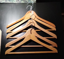 Vintage Wooden Clothes Suit/Jacket/Dress Hangers Lot 5