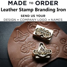 1.2 inch 3cm Leather Stamp Custom Made Logo Branding Iron Wood Stamp Embossing