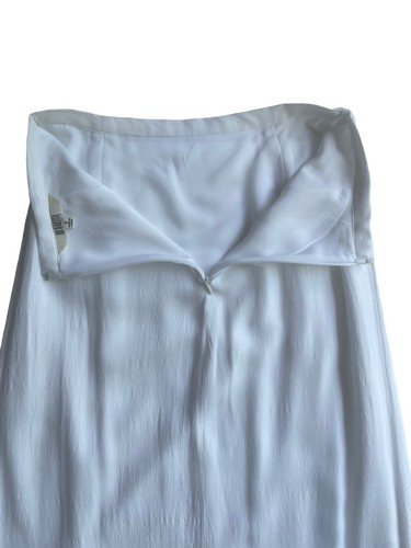 BB Dakota Skirt Womens size 2 White Maxi by Steve Madden Front Slits Long Slip - Picture 4 of 10