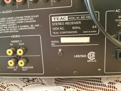 Teac AG V6200 Audio / Video Surround Receiver UR / Has