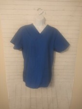Women's Remedy Solid Blue Scrub Top, Size S