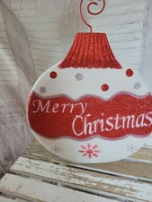 Metal ornament hanging Merry Christmas Xmas home decor