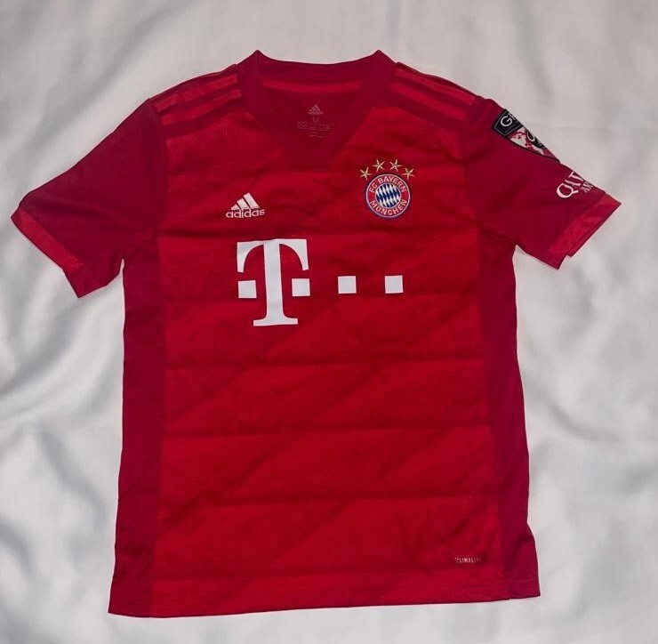 FC Bayern Munchen Adidas Youth Medium Jersey Red T-Mobile Home