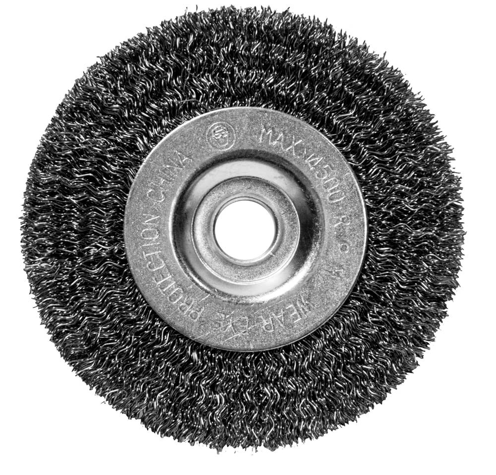 76843 Crimped Wire Bench Grinder Wheel, 4" Fine eBay