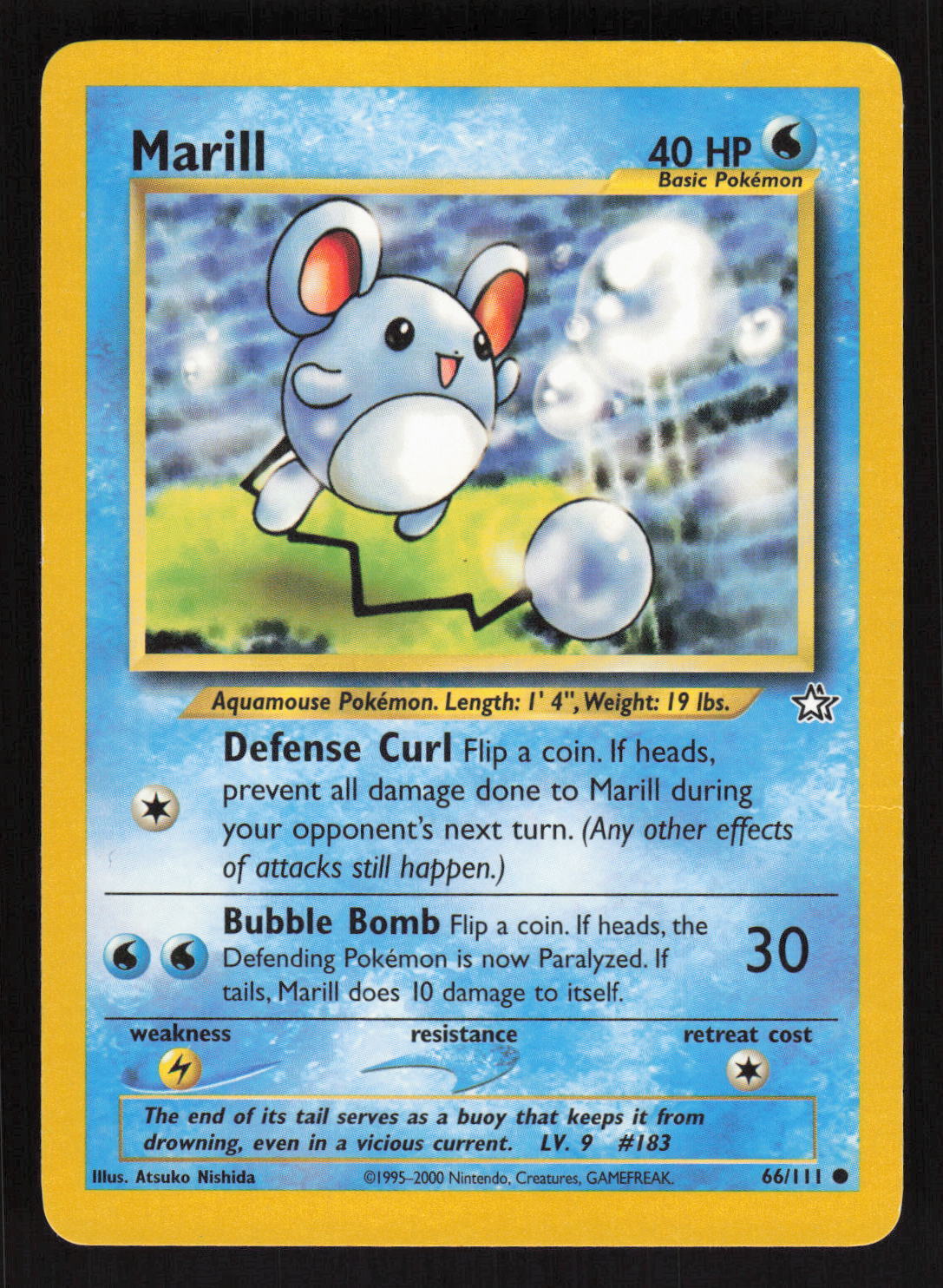 Pokemon Neo Genesis 66/111 Marill Card TCCCX D