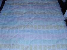 Baby Quilt fringed unisex with matching pillow