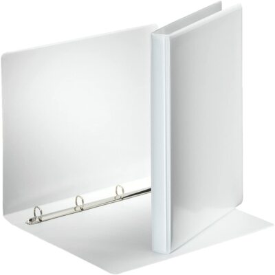 10x Esselte 49700 Ringbuch Praesentation, mit Taschen, A4, 4 Ringe 16 mm, weiss