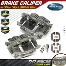 Pair Rear Brake Calipers w/ Bracket for Chevrolet Silverado 1500 GMC Sierra 1500