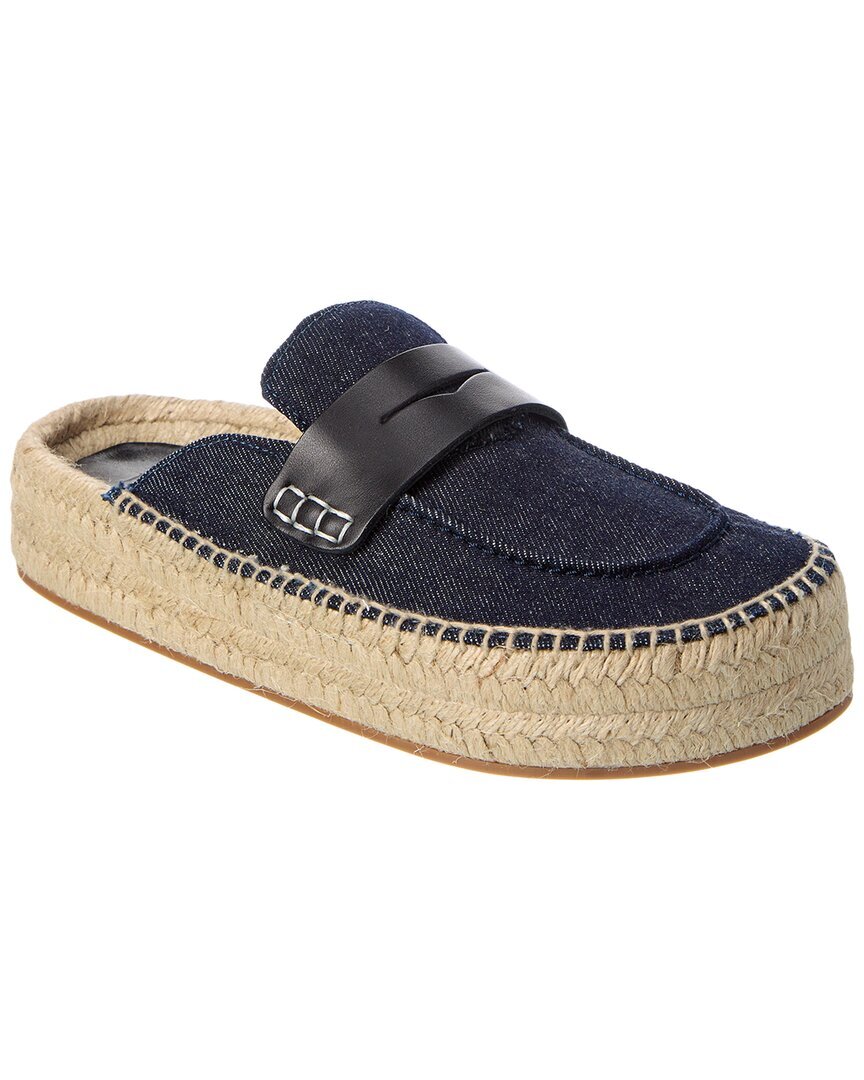 Jw Anderson Замшевый Мул на платформе Женский синий 40