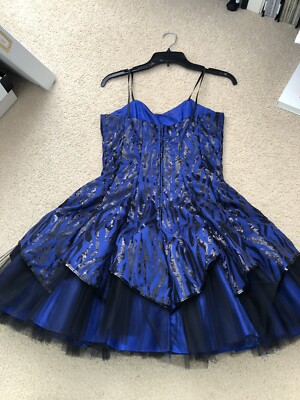 josh and jazz homecoming dresses Short Glitter-Print Homecoming Dress with Corset Silver / 10 main image 0