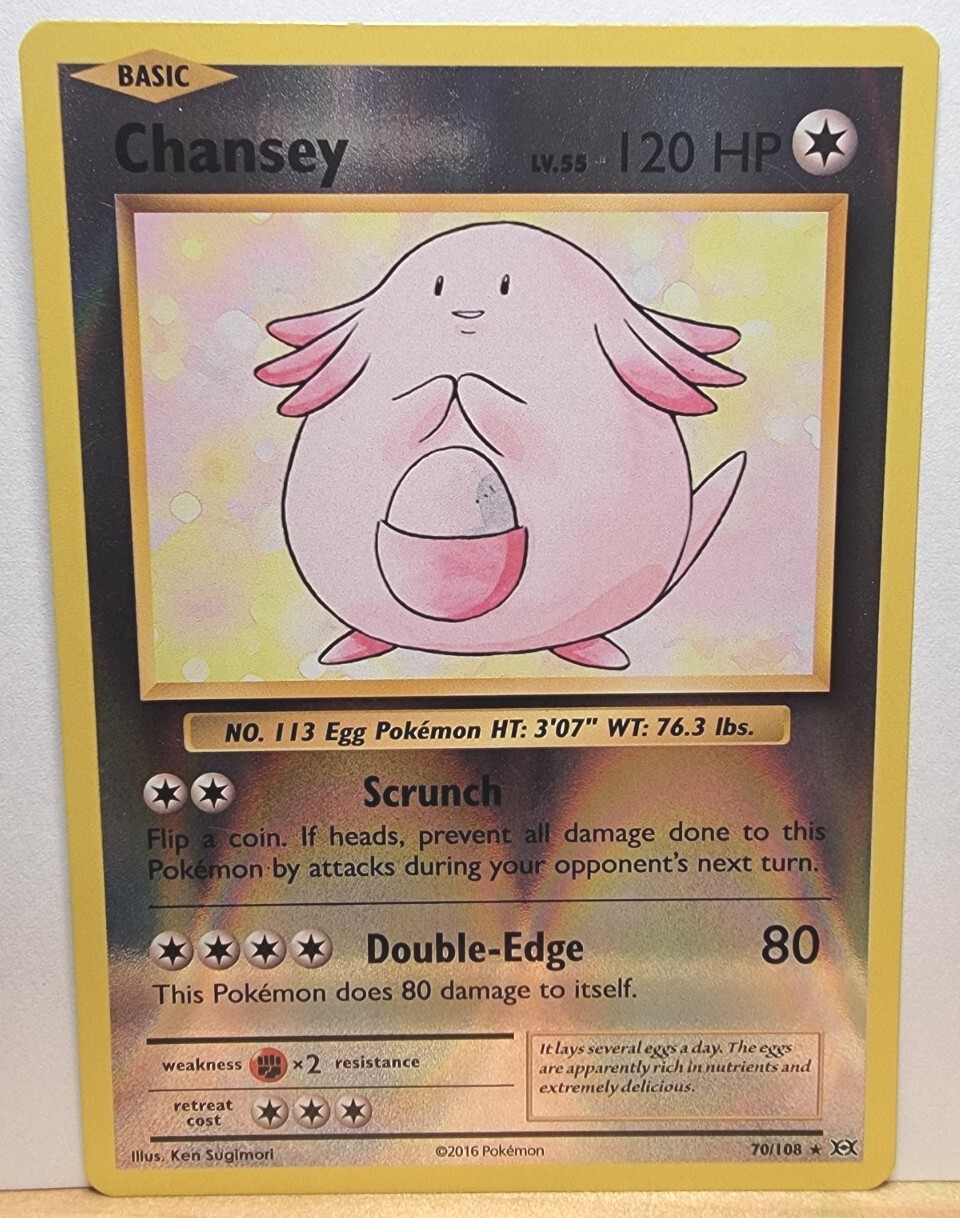 Chansey 70/108 Reverse Holo Rare XY Evolutions Pokémon TCG NM/M