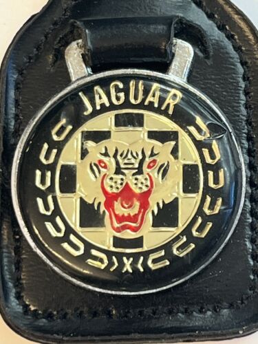 RARE 1960s VINTAGE ORIGINAL JAGUAR GROWLER LEATHER KEYCHAIN/FOB/ENGLAND/LQQK 👀 - Picture 2 of 15