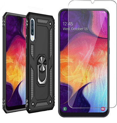 For Samsung Galaxy A30 A50 Case, Ring Kickstand Cover