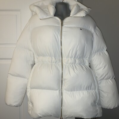Tommy Hilfiger White Puffa Coat Ladies  Size Medium Nwts