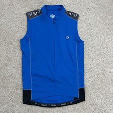 Pearl Izumi Select Series Jersey Sleeveless Shirt 1/4 Zip Sz Small Blue Cycling