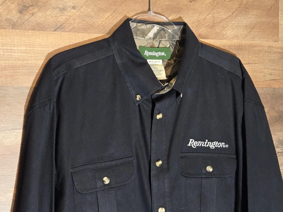 Remington Shirt Mens XL Button Down Long Sleeve Camo Collar Hunting Outdoor - Image 3 of 4