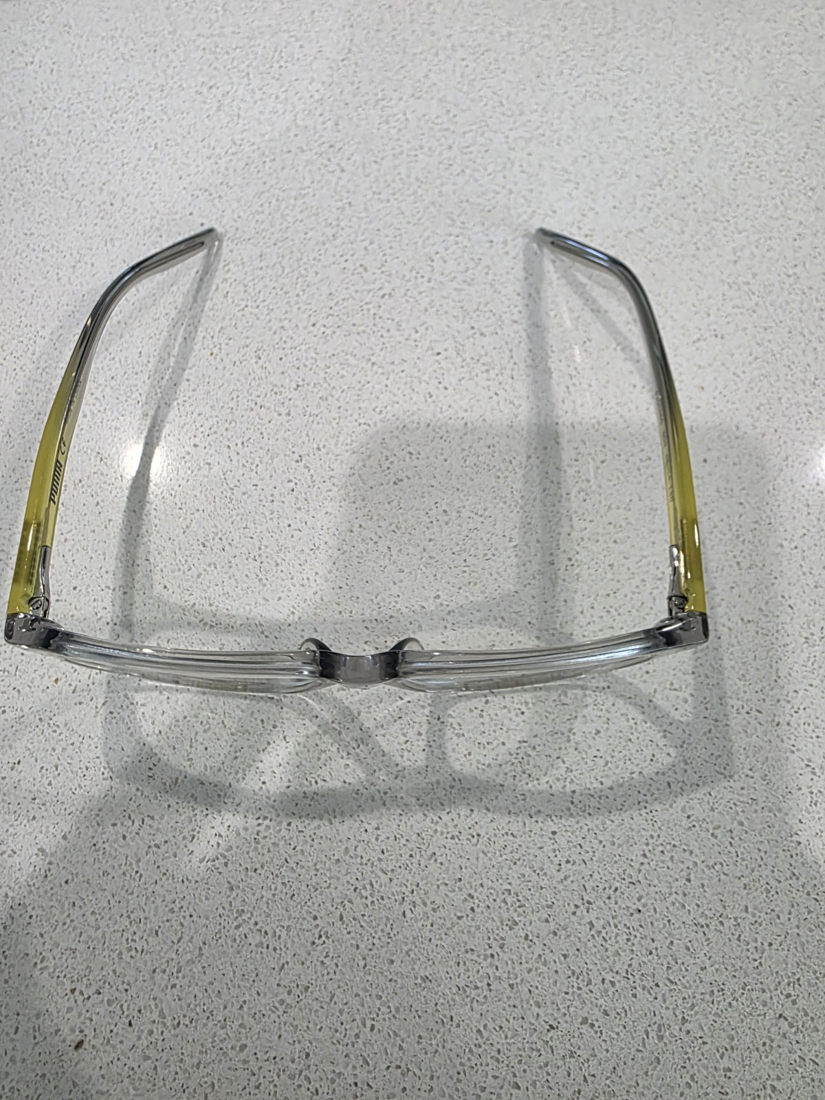 Yellow Temple Puma PJ00460COS-004 Clear Yellow Temple Eyeglasses Frames Only 48-14 ...